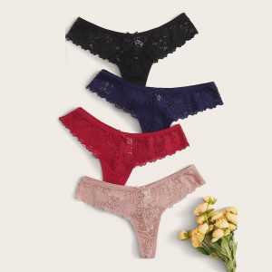 Sexy Lace Breathable Low Waist Cotton Hollow Out Panties