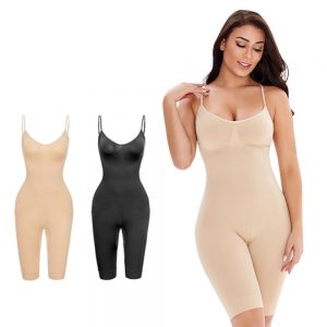 Body Shaper Seamless Women Bodysuit Slimming Waist Trainer Shapewear Butt Lifter Chest Enhancing Full Slip Strappy-Backed