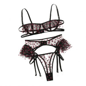 Hot Erotic Bra Women Fashion Sexy Exquisite Lace Lingerie Bra Garter Briefs Set Babydoll Cut-Out Sleepwear Ladies Bra 20JULY16