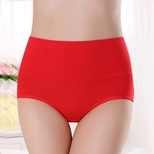 Soft Elastic Breathable Solid Cotton Panties Lingerie