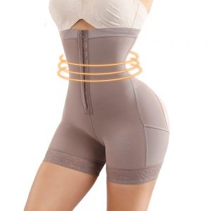 Women High Waist Trainer Corse Body Shaper Butt lifter Shapewear Tummy Control Panties Breasted Lace Slimming Underwear